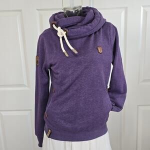 Naketano Hoodie Heather Purple Pullover Sweatshirt Cozy Size S